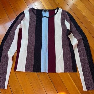 INC International Concepts Multicolor Striped Long Sleeve Top